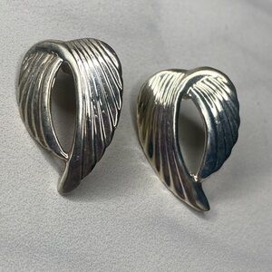 Angel wing sterling silver vintage‎ earrings 925
